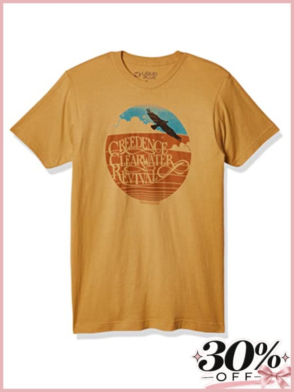 Creedence Clearwater Revival Graphic Tee Slim Fit Cotton Crew Neck